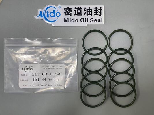 21T-09-11490 Excavator Seal Kit for Komatsu Machinery | ORI 44.7-3.5 Special Green PU O-Rings Replacement