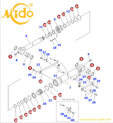 707-99-67470 7079967470 Komatsu PC450-8 PC460LC-8 PC430-8 Wytrzymały hydrauliczny zestaw uszczelniający cylindry